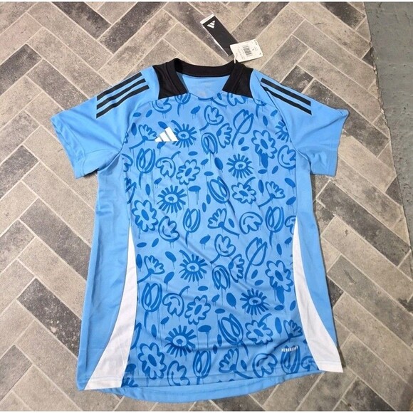 New SKU BLUE Adidas Tiro Soccer Jersey Blue Slim Fit IS2774 Women’s Size Large - Picture 1 of 5